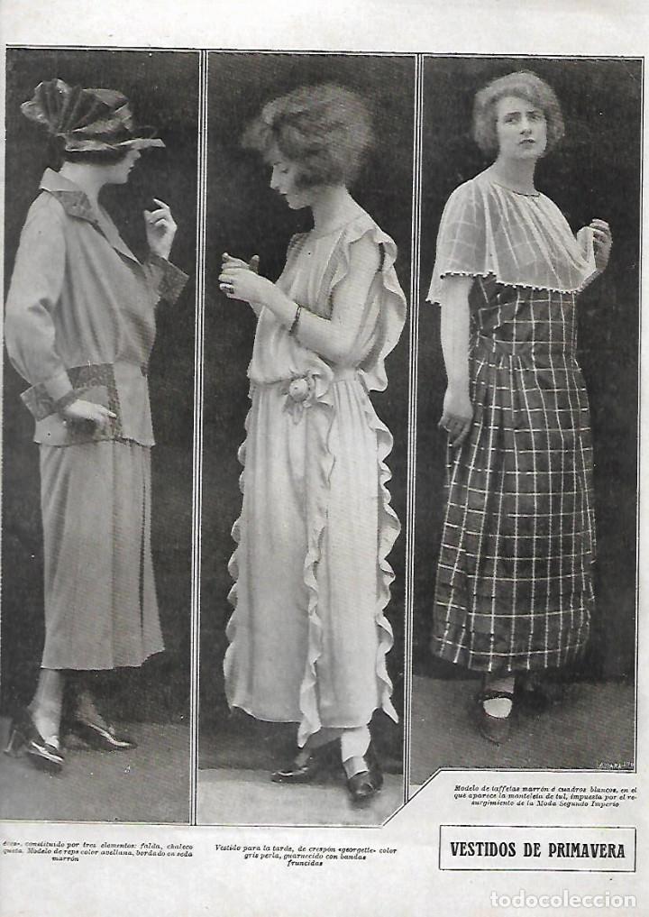 Colecionismo: A&Ntilde;O 1923 RECORTE PRENSA MUJER MODA FEMENINA VESTIDOS DE PRIMAVERA