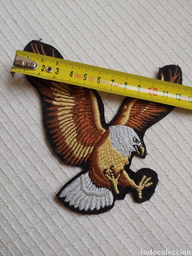 Coleccionismo: Gran parche &aacute;guila. Bordado - Foto 3