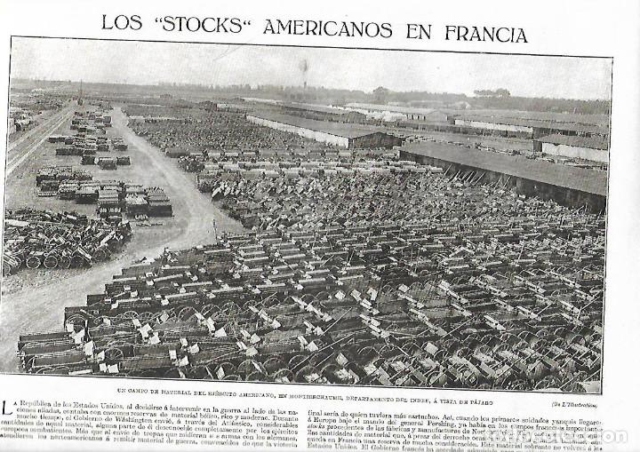 Sammelleidenschaft Papier: A&Ntilde;O 1919 RECORTE PRENSA VISTA AEREA STOCK MATERIAL EJERCITO AMERICANO EN MONTIERCHAUME FRANCIA GUERR