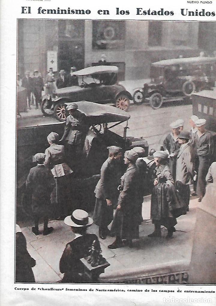 Colecionismo: A&Ntilde;O 1918 RECORTE PRENSA EL FEMINISMO EN ESTADOS UNIDOS CUERPO CHAUFFEURS FEMENINAS CONDUCTORAS