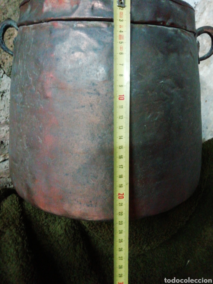 Coleccionismo: Olla de cobre antigua grande - Foto 2