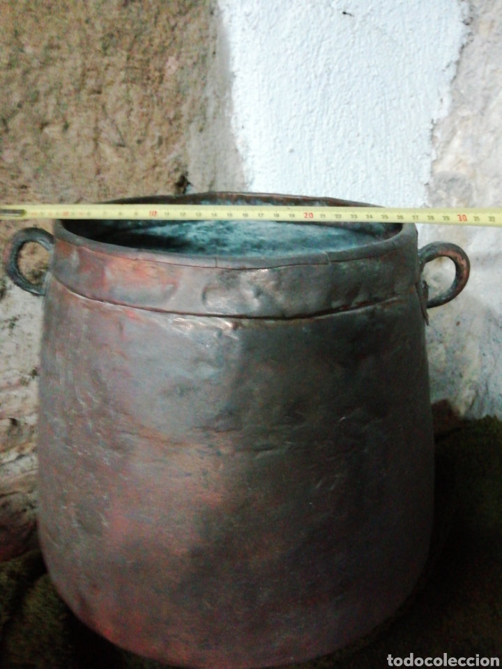 Coleccionismo: Olla de cobre antigua grande - Foto 3