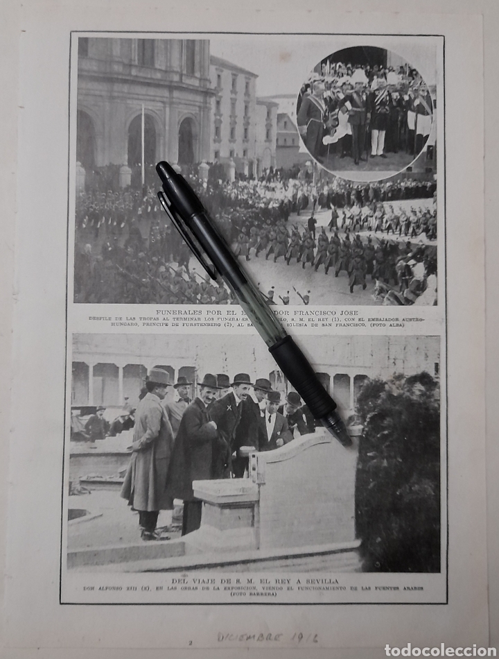 Coleccionismo: EL REY EN SEVILLA/ FUNERALES POR FRANCISCO JOS&Eacute;/ FIESTAS DE SANTA B&Aacute;RBARA EN BARCELONA.1916
