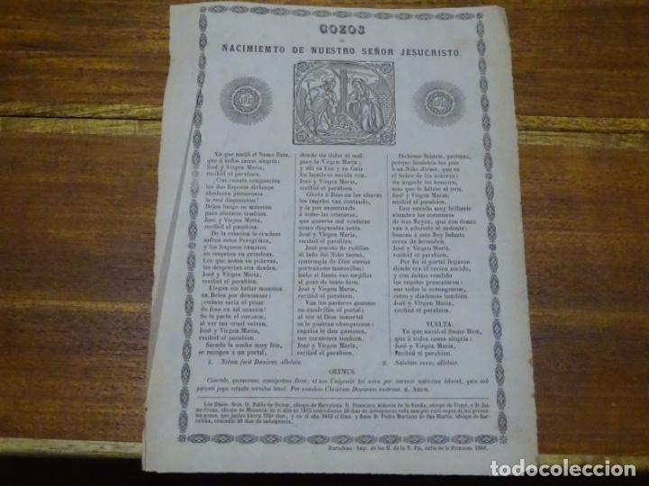 Collezionismo: GOIG-ALABANZA AL NACIMIENTO DE JESUCRISTO.BARCELONA.H. DE LA V. PLA.1880.