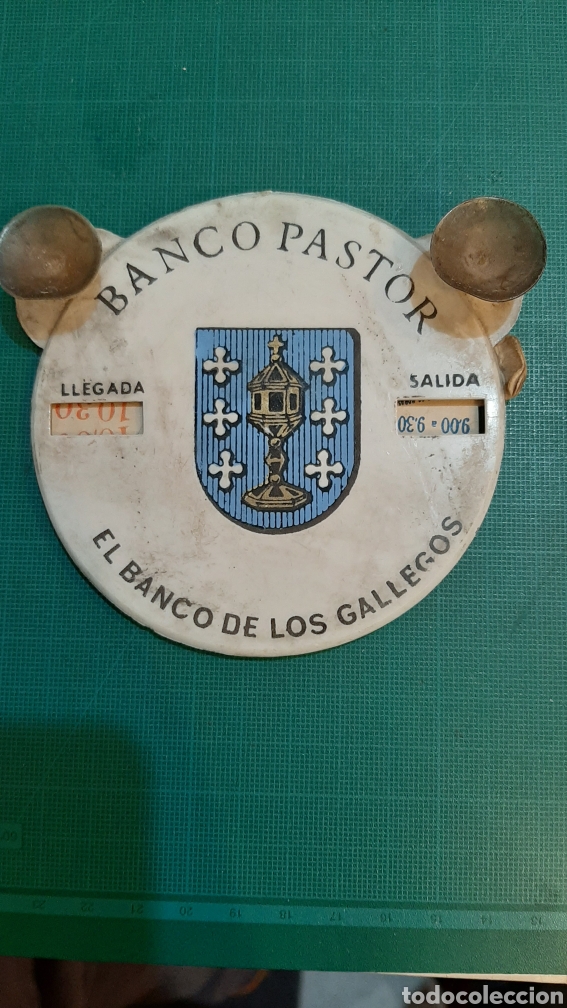 Collectionnisme: BANCO PASTIR EL BANCO DE LOS GALKEGIS DISCO VINTAGE DE HORARIO DE ESTACIONAMIENTO