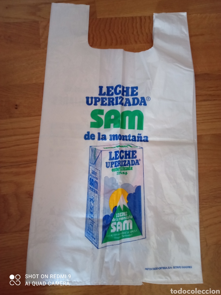 Coleccionismo: Bolsa pl&aacute;stico banco Sime&oacute;n / leche Sam
