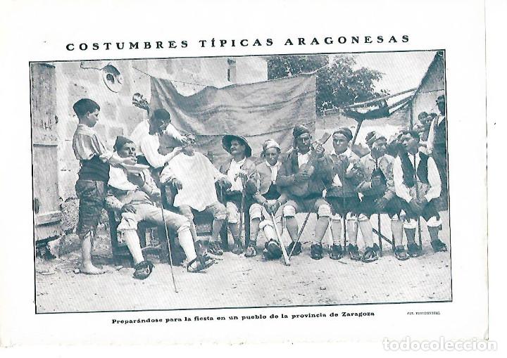 Coleccionismo: A&Ntilde;O 1912 COSTUMBRES TIPICAS ARAGON FIESTAS PUEBLO ZARAGOZA TRAJES TIPICOS AFEITADO EN LA CALLE