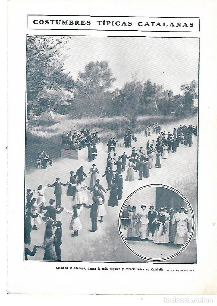 Collectionnisme: A&Ntilde;O 1912 RECORTE PRENSA LA SARDANA BAILE DANZA POPULAR COSTUMBRES TIPICAS CATALANAS TRAJES TIPICOS