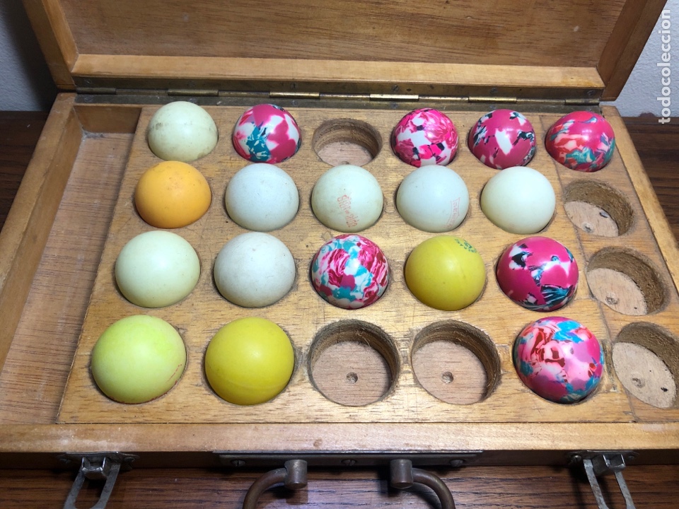 Coleccionismo: CAJA DE MADERA PARA PELOTAS DE PING PONG - Foto 2