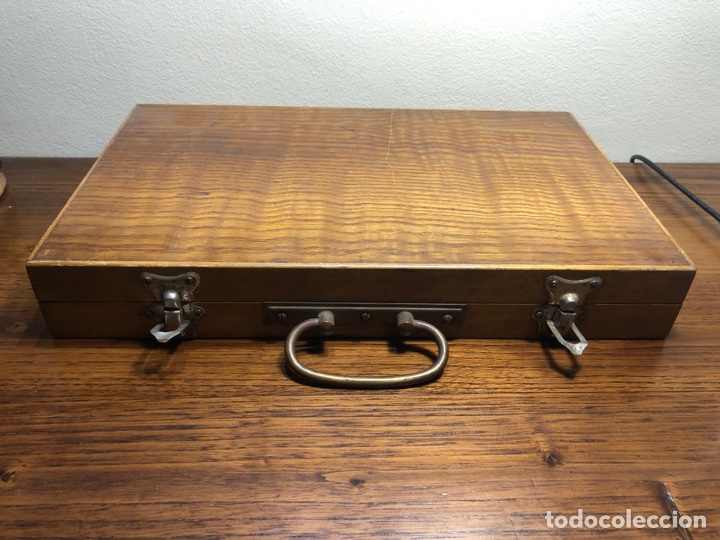 Coleccionismo: CAJA DE MADERA PARA PELOTAS DE PING PONG - Foto 4