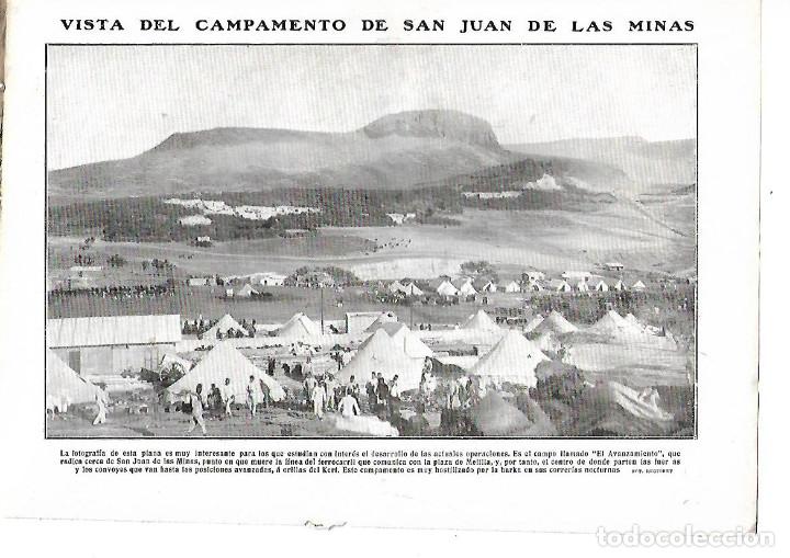 Sammelleidenschaft Papier: A&Ntilde;O 1912 RECORTE PRENSA GUERRA MELILLA CAMPAMENTO DE SAN JUAN DE LAS MINAS FERROCARRIL