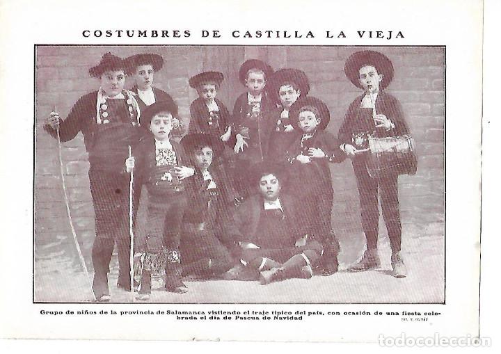 Colecionismo: A&Ntilde;O 1912 SALAMANCA COSTUMBRES DE CASTILLA LA VIEJA NI&Ntilde;OS TRAJES TIPICOS FIESTAS NAVIDAD TAMBORILERO