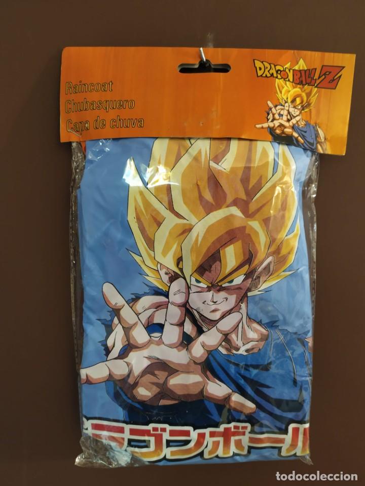 Coleccionismo: Antiguo chubasquero dragon ball Z bola de drag&oacute;n goku a&ntilde;os 90 en su blister