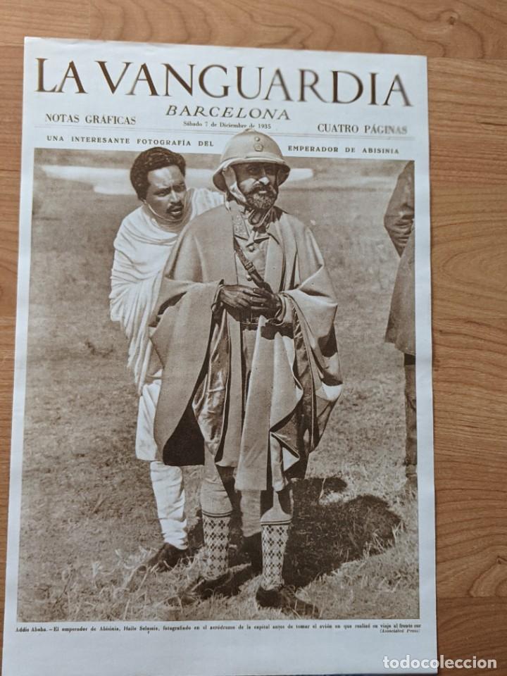 Collezionismo: REPRODUCCI&Oacute;N PORTADA DE LA VANGUARDIA A&Ntilde;O 1935 L&Aacute;MINA N&ordm; 43 &laquo;EMPERADOR DE ABISINIA&raquo;