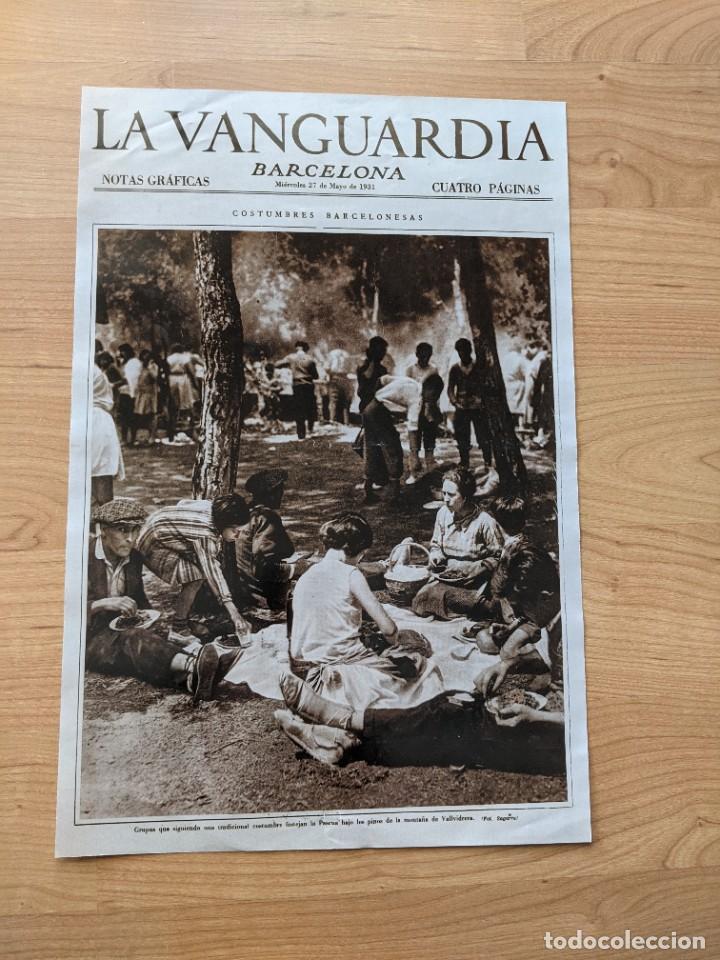 Coleccionismo: REPRODUCCI&Oacute;N PORTADA DE LA VANGUARDIA A&Ntilde;O 1931 L&Aacute;MINA N&ordm; 11 &laquo;COSTUMBRES BARCELONESAS&raquo;