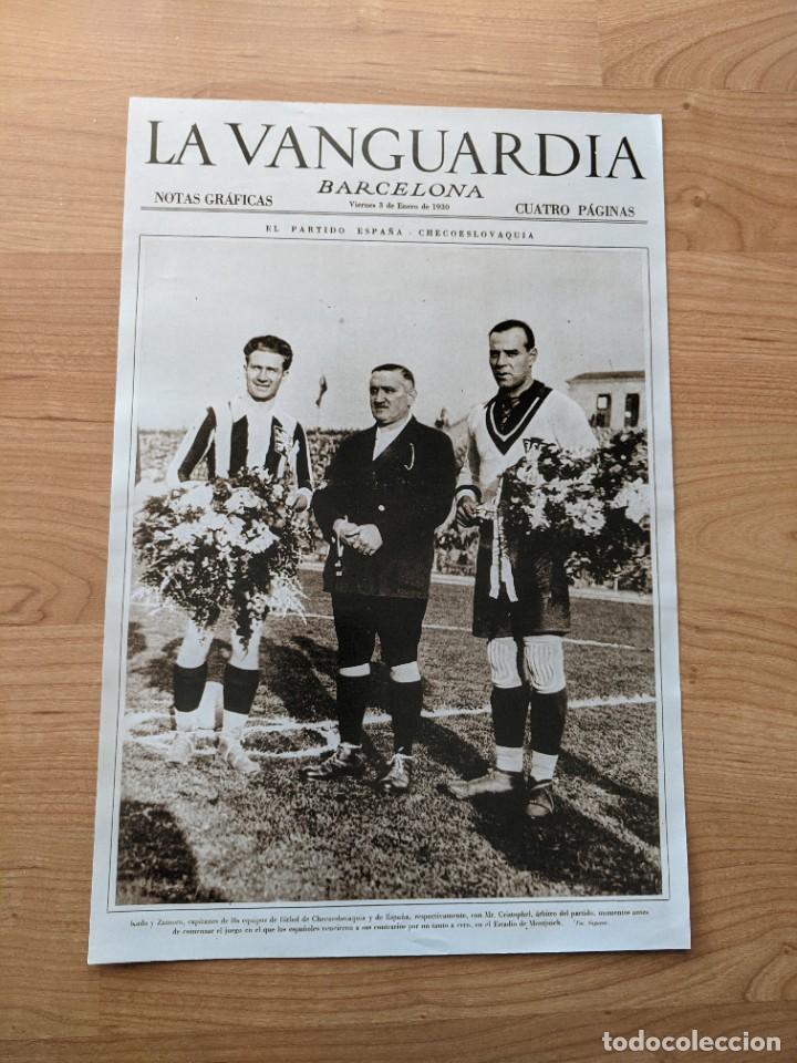Coleccionismo: REPRODUCCI&Oacute;N PORTADA DE LA VANGUARDIA A&Ntilde;O 1930 L&Aacute;MINA N&ordm; 6 &laquo;RICARDO ZAMORA&raquo;
