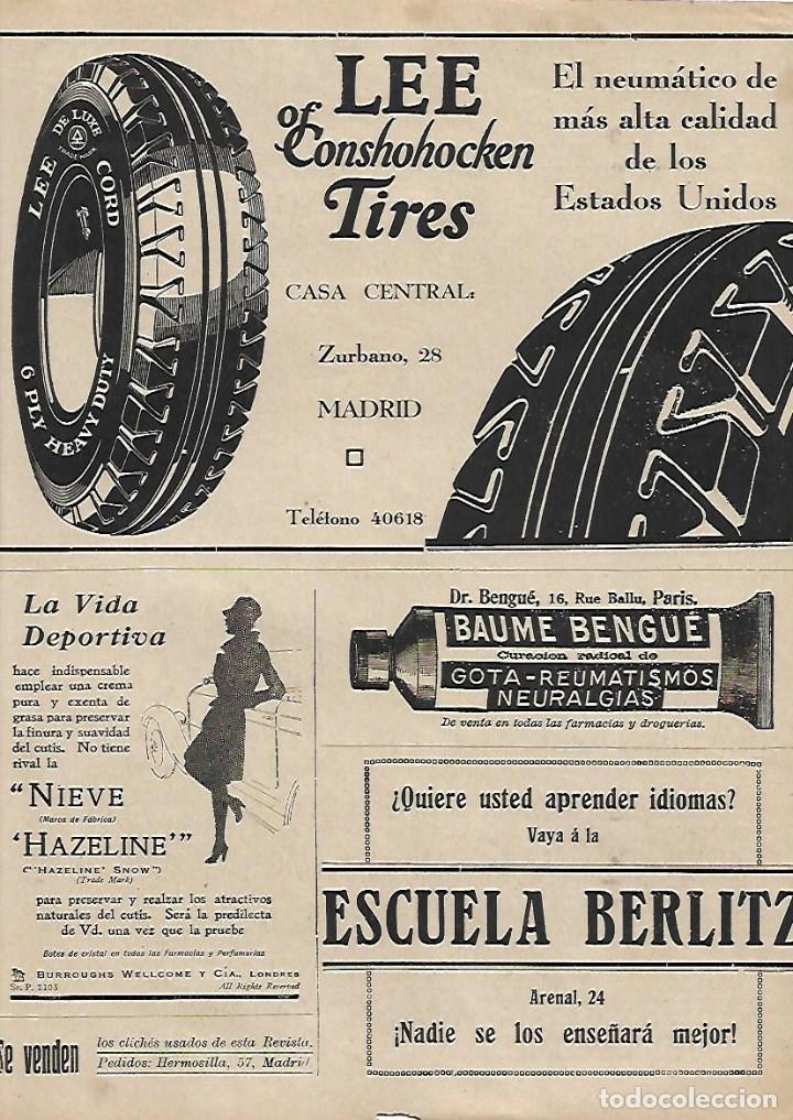 Colecionismo: A&Ntilde;O 1930 RECORTE PRENSA PUBLICIDAD NEUMATICOS LEE OF CONSHOHOCKEN RUEDAS COCHE AUTOMOVIL