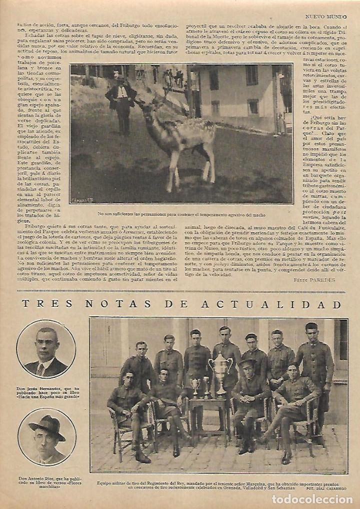 Sammelleidenschaft Papier: A&Ntilde;O 1930 RECORTE PRENSA FOTOGRAFIA EQUIPO MILITAR DE TIRO DEL REGIMIENTO DEL REY