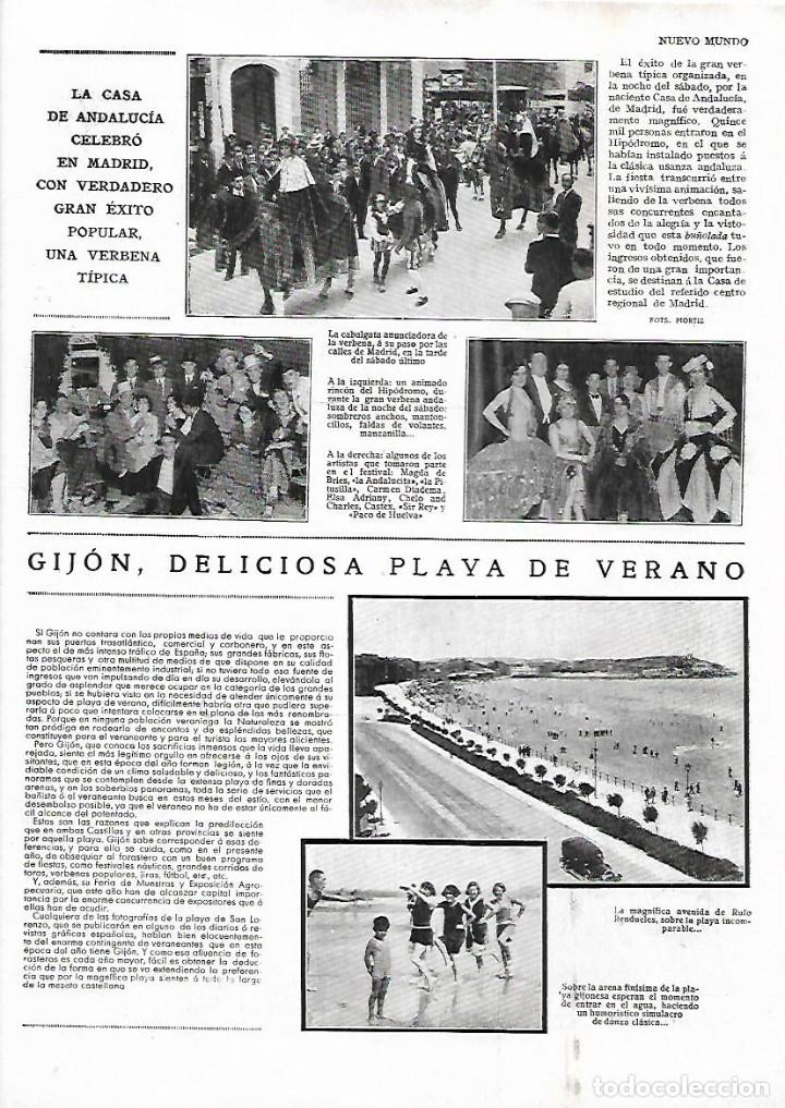 Collezionismo: A&Ntilde;O 1930 RECORTE PRENSA PLAY DE GIJON AVENIDA DE RUFO RENDUELES