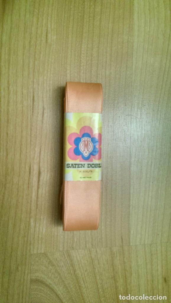 Sammeln: CINTA SAT&Eacute;N DOBLE ROSA ANARANJADO 2,5 CM. ANCHO X 10 METROS