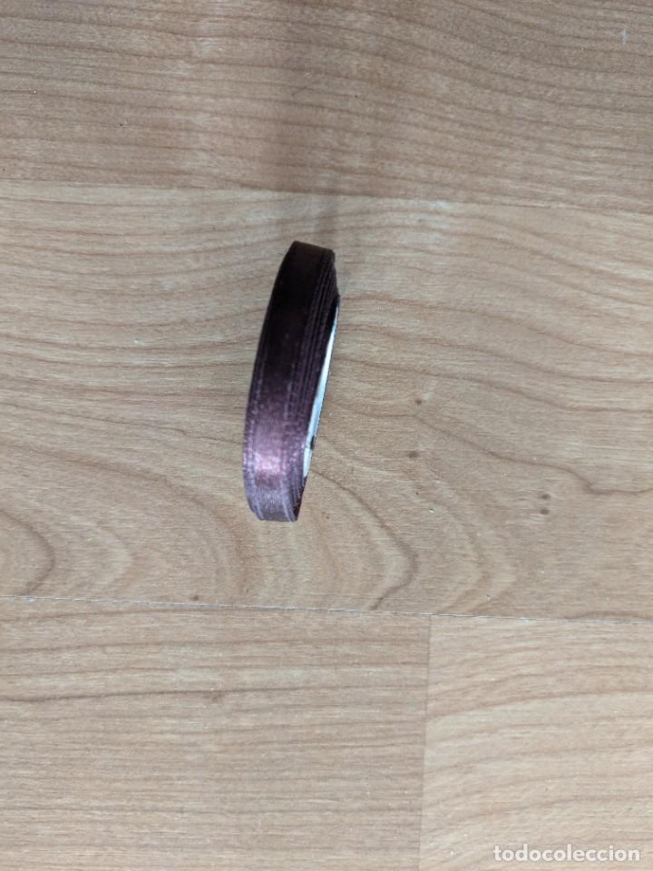 Coleccionismo: CINTA RASO MARR&Oacute;N 0,5 CM. ANCHO X 3,50 METROS