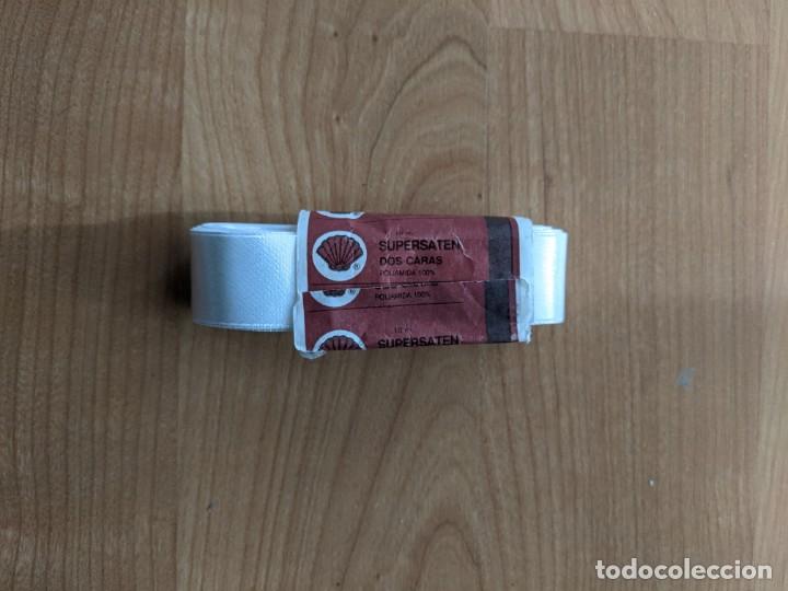 Collectionnisme: CINTA RASO BLANCA 2,5 CM. ANCHO X 4,09 METROS