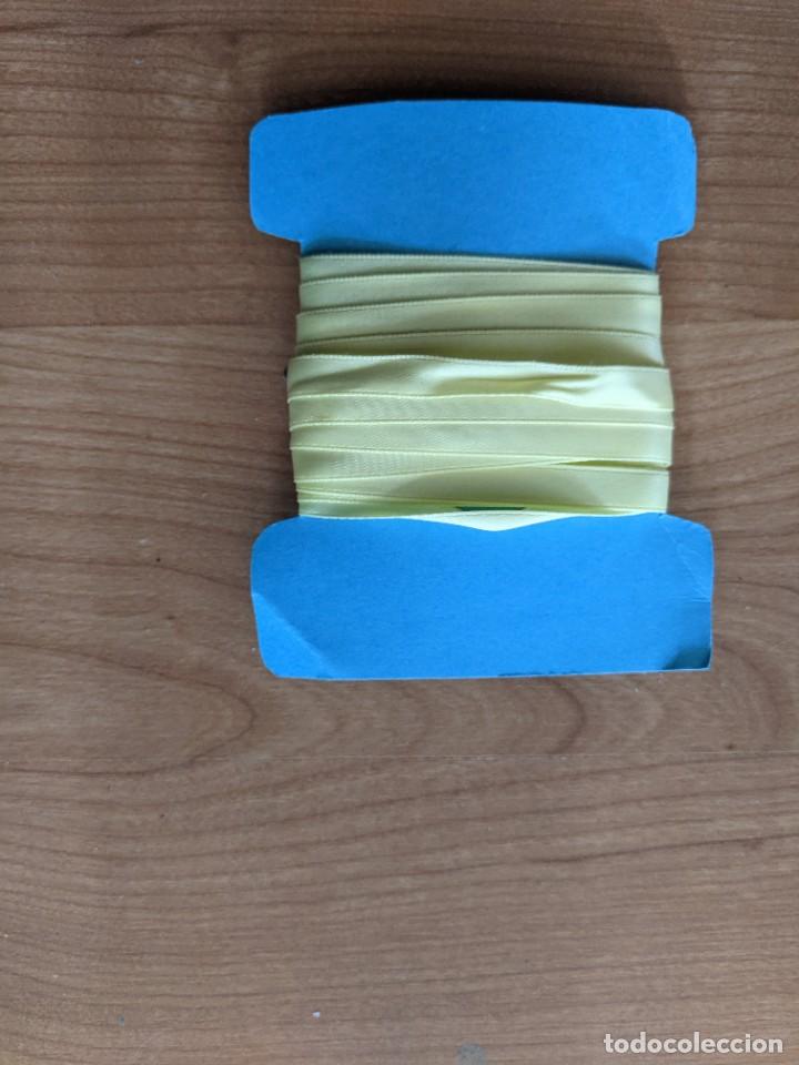 Sammeln: CINTA RASO AMARILLO P&Aacute;LIDO 0,5 CM. ANCHO X 4,15 METROS