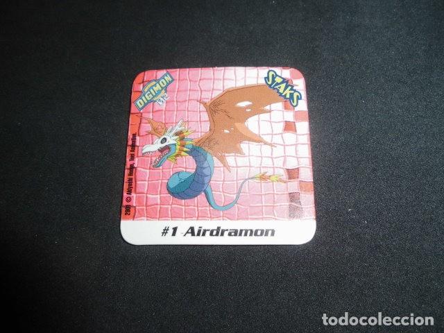 Coleccionismo: STAKS DIGIMON DIGITAL MONSTERS 02 - N&ordm; 1 - AIRDRAMON - PANINI 2001- MUY BUEN ESTADO.