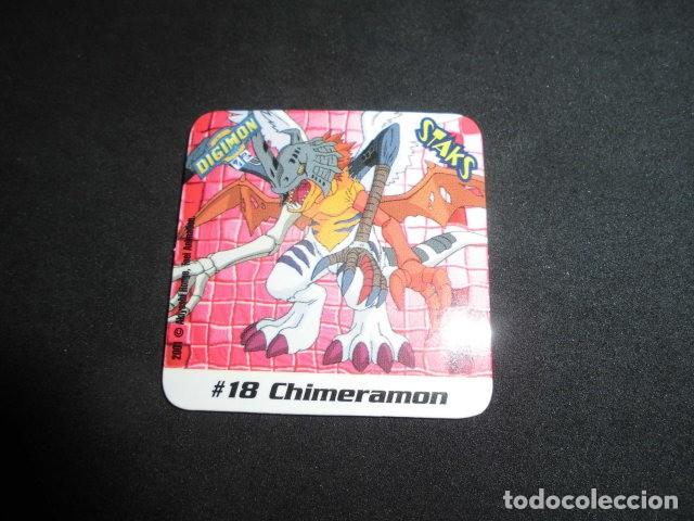 Coleccionismo: STAKS DIGIMON DIGITAL MONSTERS 02 - N&ordm; 18 - CHIMERAMON - PANINI 2001- MUY BUEN ESTADO.