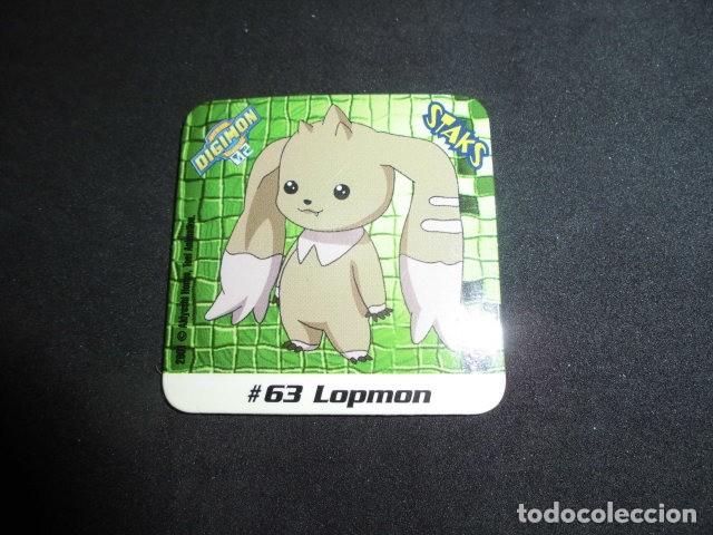 Coleccionismo: STAKS DIGIMON DIGITAL MONSTERS 02 - N&ordm; 63 - LOPMON - PANINI 2001- MUY BUEN ESTADO.
