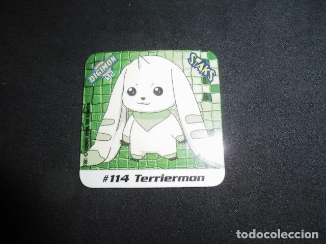 Coleccionismo: STAKS DIGIMON DIGITAL MONSTERS 02 - N&ordm; 114 - TERRIERMON - PANINI 2001- MUY BUEN ESTADO.
