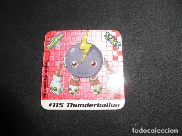 Coleccionismo: STAKS DIGIMON DIGITAL MONSTERS 02 - N&ordm; 115 - THUNDERBALLON - PANINI 2001- MUY BUEN ESTADO.