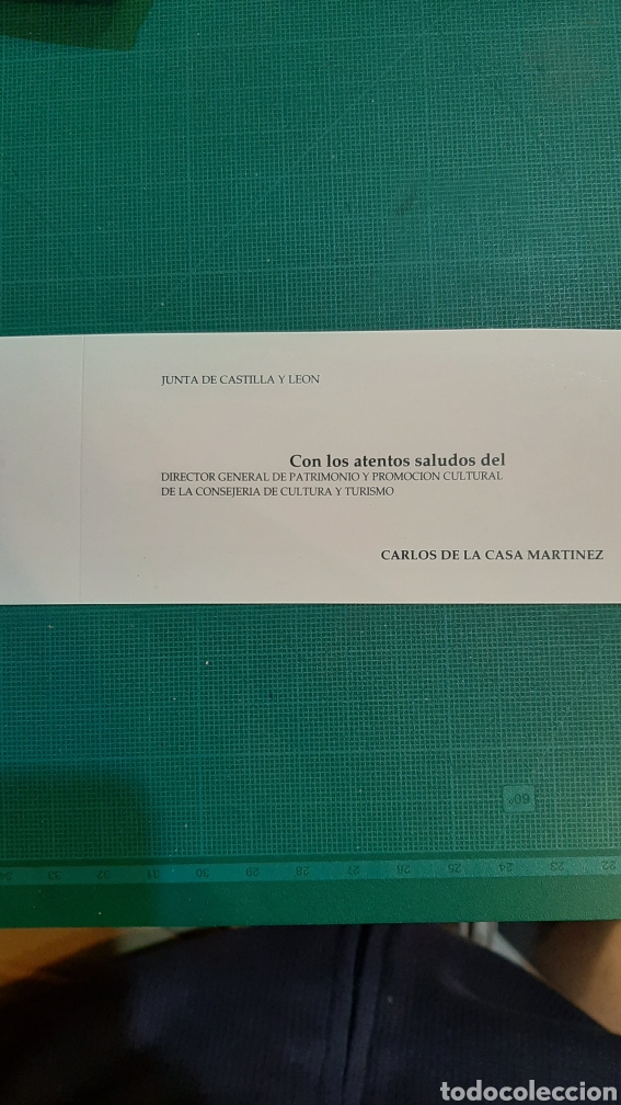 Collezionismo: JUNTA LEON TARJETA VISITA CULTURA TURISMO CARLOS DE LA CASA MART&Iacute;NEZ