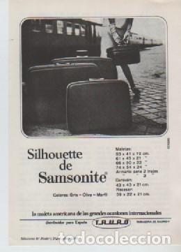 Coleccionismo: ANUNCIO PUBLICIDAD MALETAS SAMSONITE