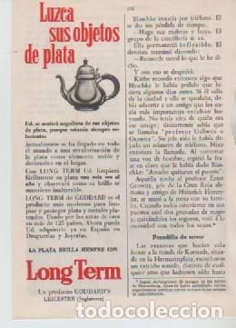 Coleccionismo: ANUNCIO PUBLICIDAD LIMPIA PLATA LONG TERM