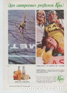 Coleccionismo: ANUNCIO PUBLICIDAD REFRESCO KAS CICLISTA GOMEZ MORAL-ESTILOGRAFICA PELIKAN