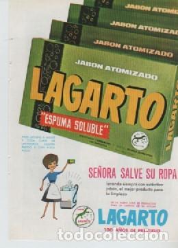 Coleccionismo: ANUNCIO PUBLICIDAD JABON LAGARTO-GINEBRA BOOTHS