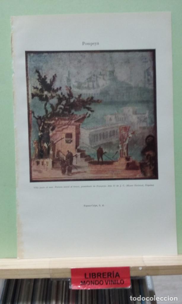 Coleccionismo: LMV - L&aacute;mina, villa junto al mar, pintura mural al fresco, Pompeya,a&ntilde;o 70 a. de J
