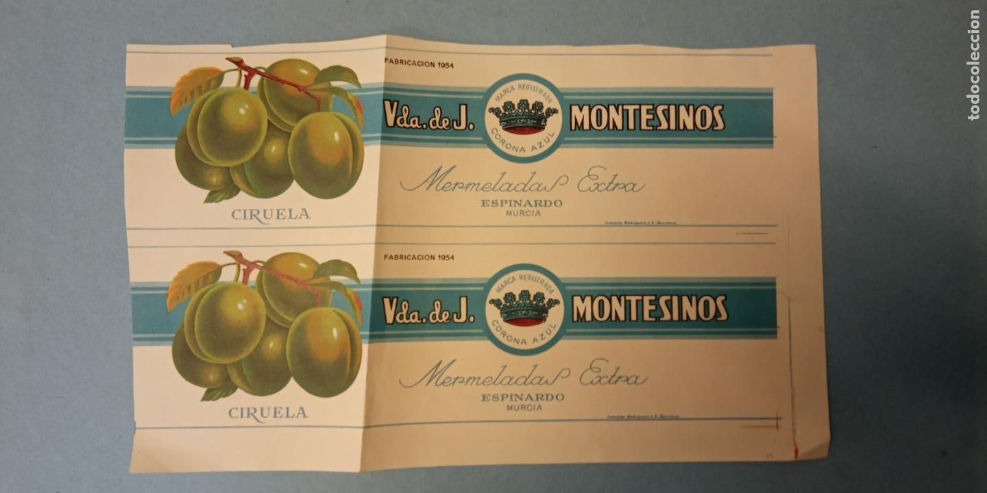 Collectionnisme: PROPAGANDA ANTIGUA MUY RARA. VDA. DE J. MONTESINOS.