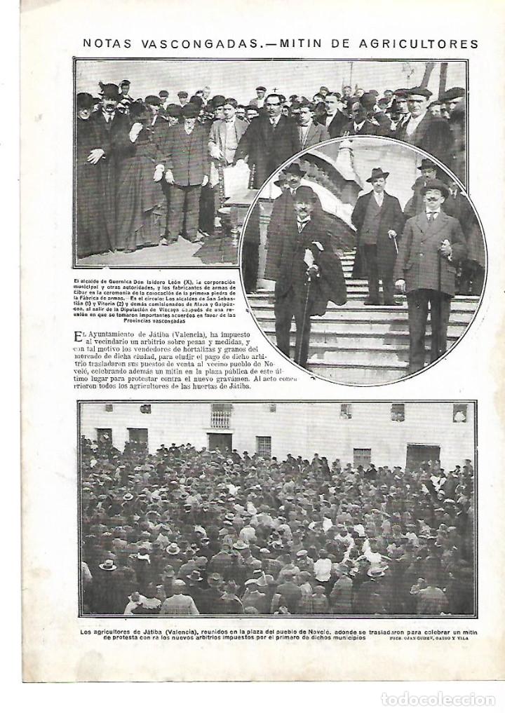 Coleccionismo: A&Ntilde;O 1913 RECORTE PRENSA EIBAR COLOCACION PRIMERA PIEDRA FABRICA DE ARMAS ALCALDE GUERNICA