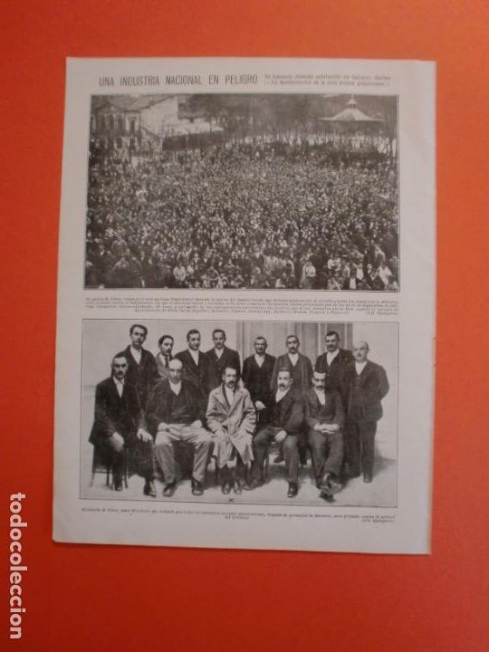 Colecionismo: LAPIDA EN LA CASA DE GALDOS TOLEDO - EIBAR LA INDUSTRIA DE ARMAS EN PELIGRO - 27/4/1923