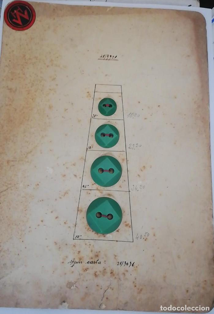 Collezionismo: ANTIGUO MUESTRARIO DE BOTONES A&Ntilde;OS 50-60 / OLD BUTTON SAMPLE CARD VINTAGE