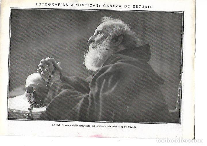 Coleccionismo: A&Ntilde;O 1913 RECORTE PRENSA FOTOGRAFIA ARTISTCA DE NOVELLA CABEZA DE ESTUDIO EXTASIS