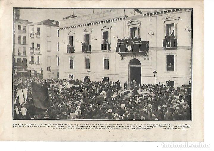 Coleccionismo: A&Ntilde;O 1913 EL REY ALFONSO XIII EN GRANADA VISITA LA ALHAMBRA AYUNTAMIENTO ESTUDIANTES MEDICINA