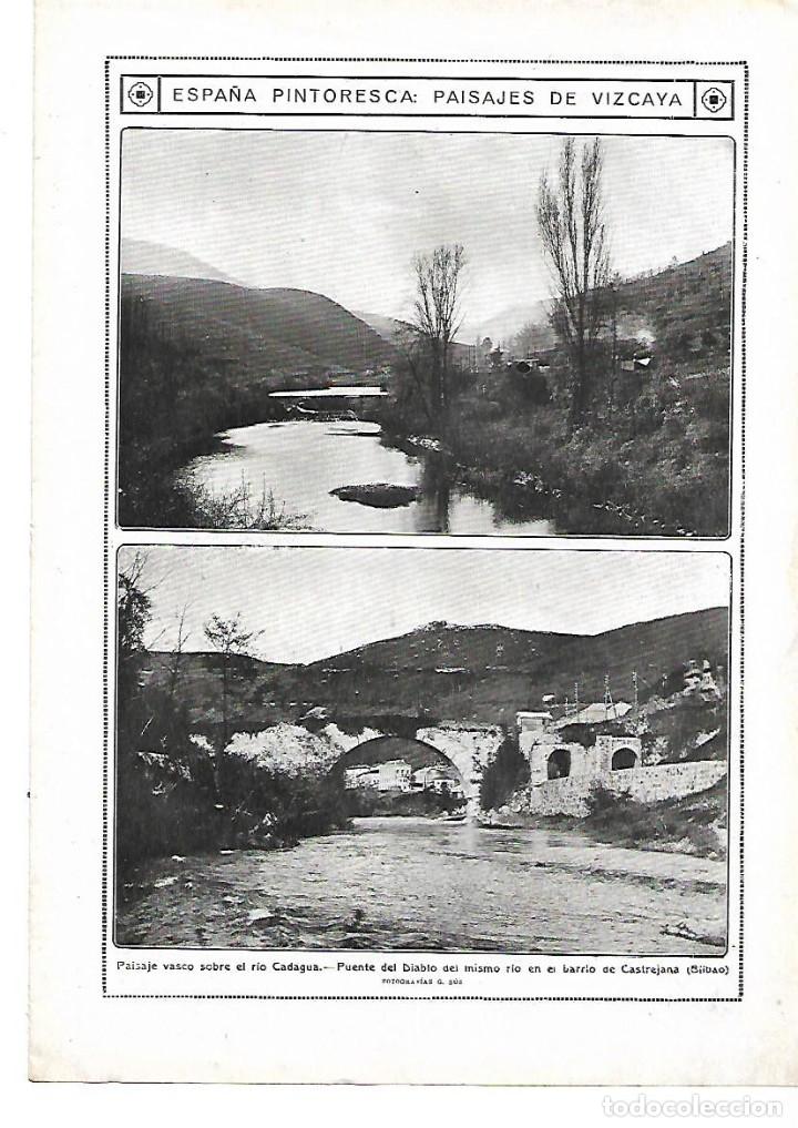Coleccionismo: A&Ntilde;O 1913 FOTOGRAFIA VIZCAYA PAISAJES RIO CADAGUA PUENTE DEL DIABLO CASTREJANA BILBAO