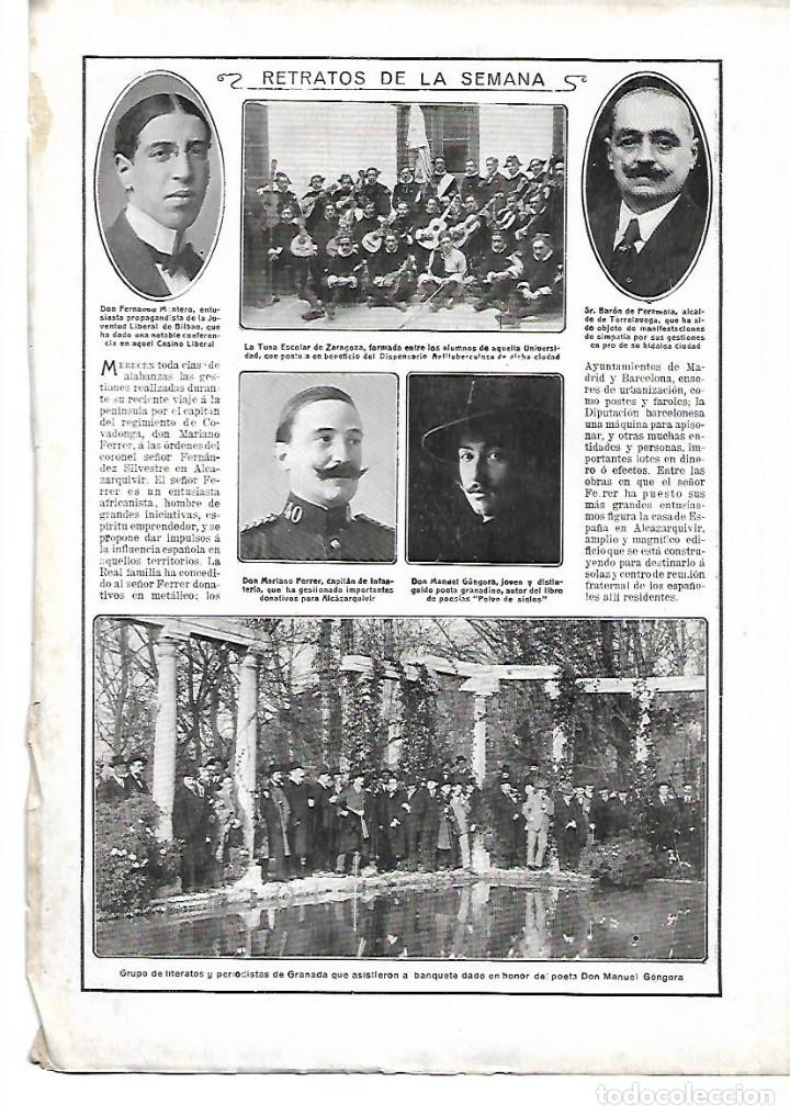 Coleccionismo: A&Ntilde;O 1913 RECORTE PRENSA TUNA ESCOLAR DE ZARAGOZA A BENEFICIO DISPENSARIO ANTITUBERCULOSO
