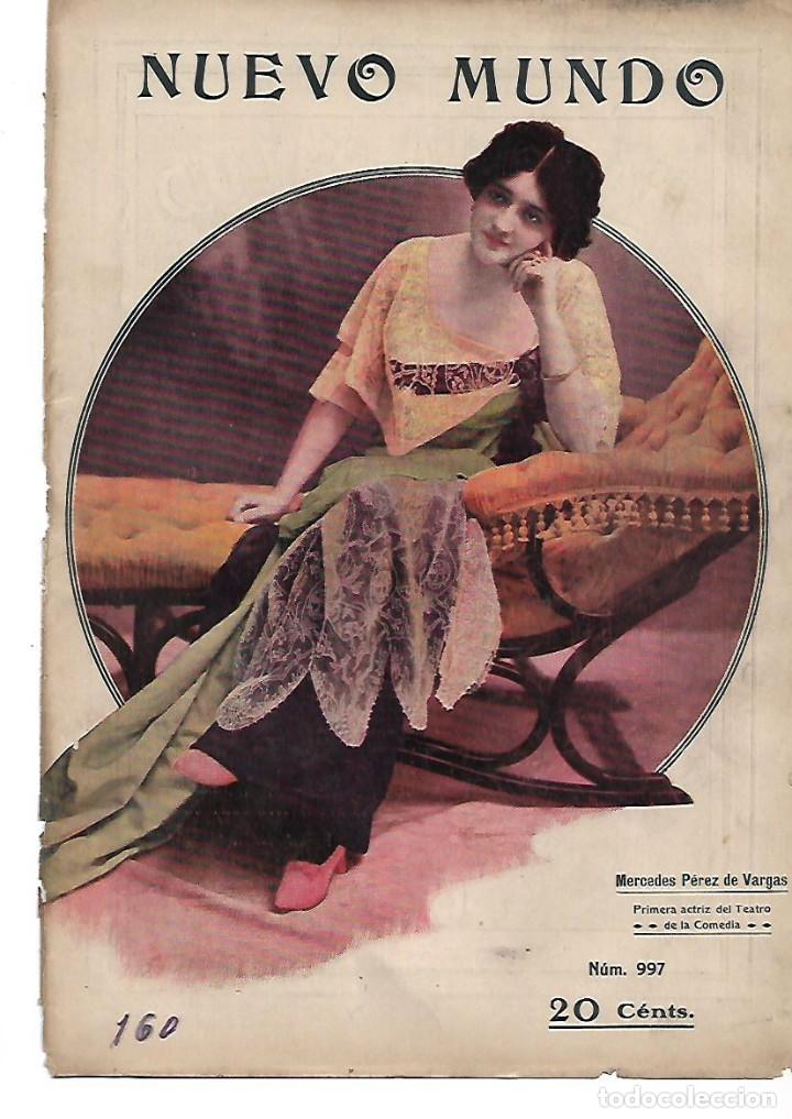 Coleccionismo: A&Ntilde;O 1913 RECORTE PRENSA MERCEDES PEREZ VARGAS ARTISTA ESPA&Ntilde;OLA ACTRIZ TEATRO