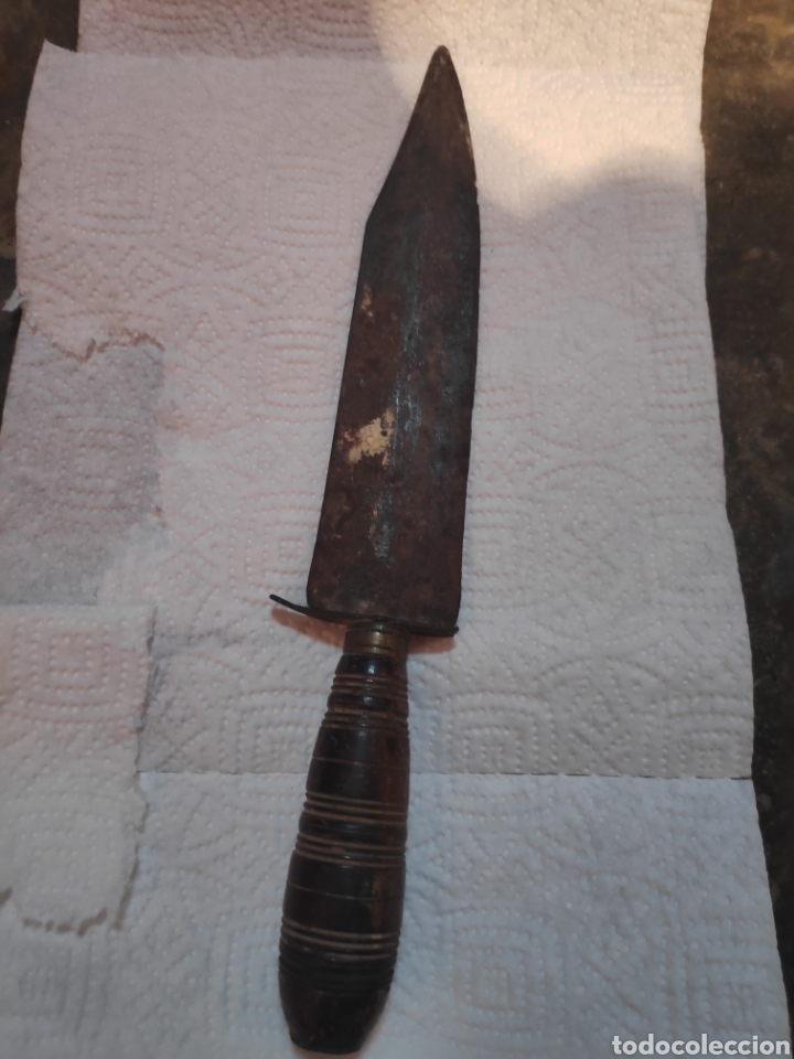 Coleccionismo: Machete con mango de proyectil - Foto 2