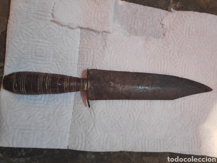 Coleccionismo: Machete con mango de proyectil - Foto 1
