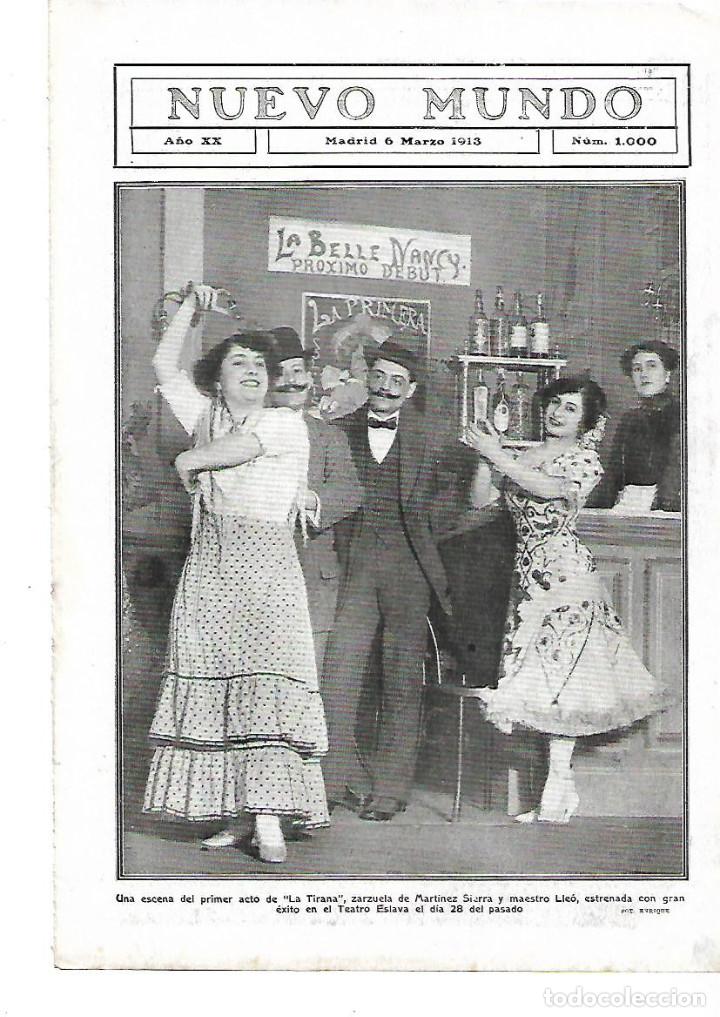 Sammelleidenschaft Papier: A&Ntilde;O 1913 RECORTE PRENSA LA TIRANA ZARZUELA MARTINEZ SIERRA MUSICA MAESTRO LLEO TEATRO ESLAVA